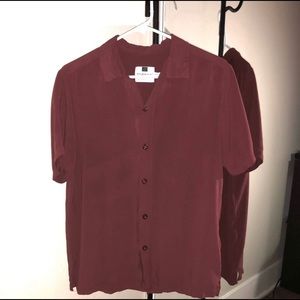 Men’s Topman Medium Maroon ButtonUp Shirt